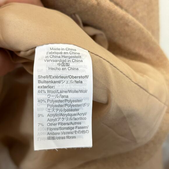 J.CREW Factory Wool Village Coat in Heather Acorn Tan Camel Sz 2 - Picture 7 of 8